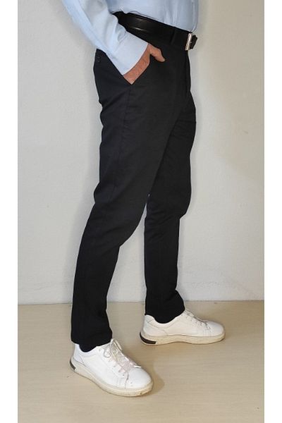 Bomenti Life Men's Gabardine Navy Blue Slim Fit Sports Pants