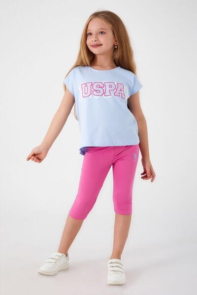 U.S. Polo Assn. Tiny Sea Blue Mavi Kız Çocuk Kapri Takım