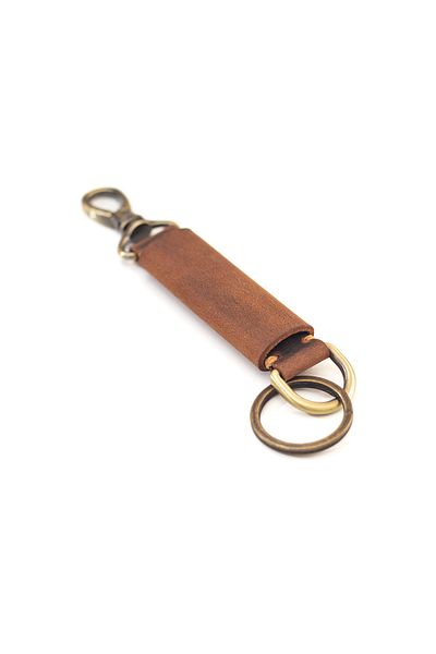Hi Leather Artus Stitched Real Leather Keychain