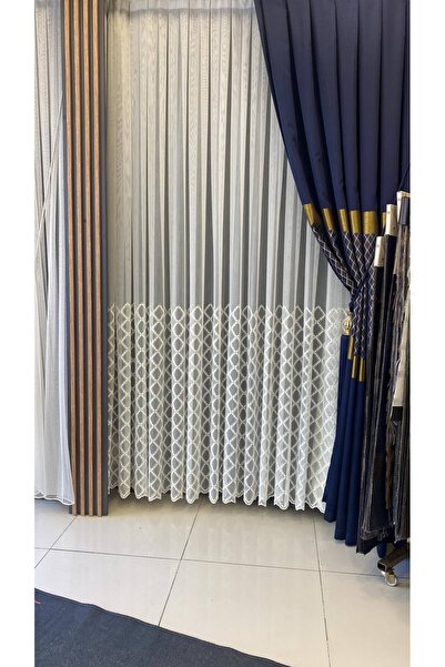 Epay Yeni Model Yarım Desen Tül Perde (1/2,5) Orta Pile