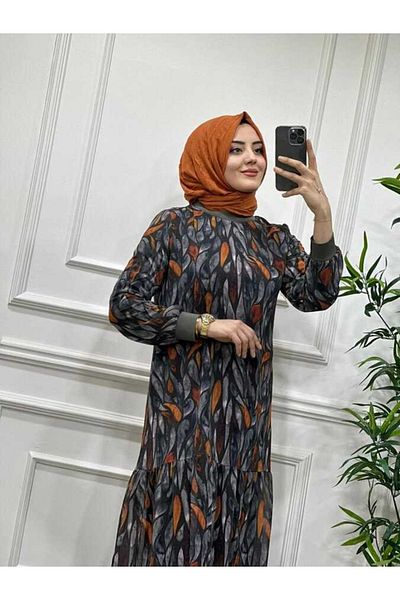 azzebutik 6290 Seher Dress K40 Anthracite