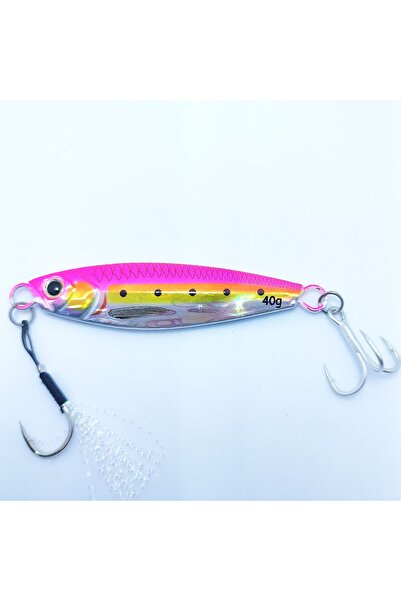 Megsaydin 40 gr 8 Cm Pembe Kurşun Balık Jig - Balık Avı - Palamut - Sinarit- ...