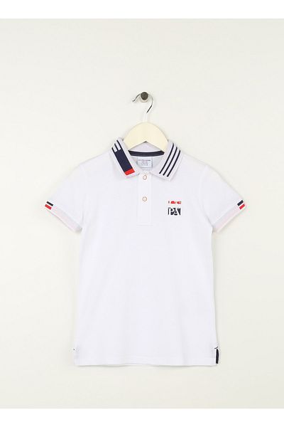 U.S. Polo Assn. Απλό λευκό μπλουζάκι αγόρι Komunkıds