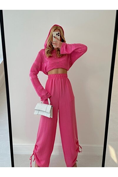 HEYZZ Paçası Bağlamalı Basic Şalvar Pantolon