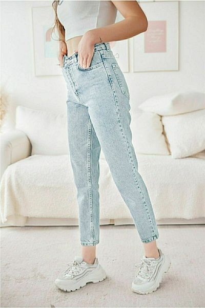 Trn JNS Dina Colorfast Snow Mom Jeans Γυναικεία Boyfriend Παντελόνι Lycra High Waist Power