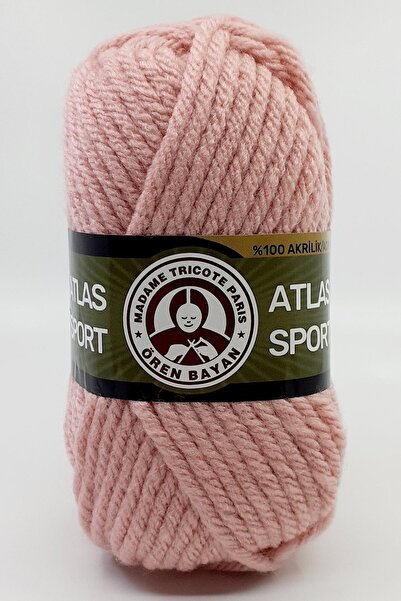 Ören Bayan مسحوق خيط الحياكة السميك من أطلس سبورت، 100 جرام (001)