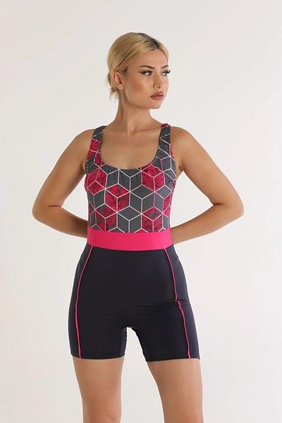 manolyabutik Modeled Swimsuit with Patterned Shorts