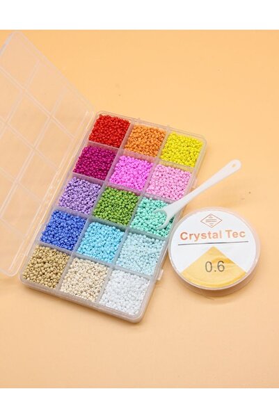 RLX BUJİTERİ 15 Çeşit Kum Boncuk Kutulu Hobi Seti Takı Yapma Seti