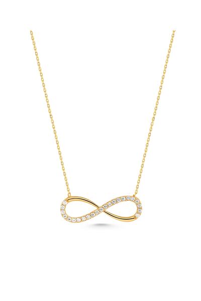YAVUZ KUYUMCULUK Altın Taşlı Sonsuzluk Kolye