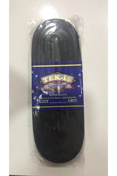 Tek-İş Flat Leg Rubber 2 Cm 10 Meters Black
