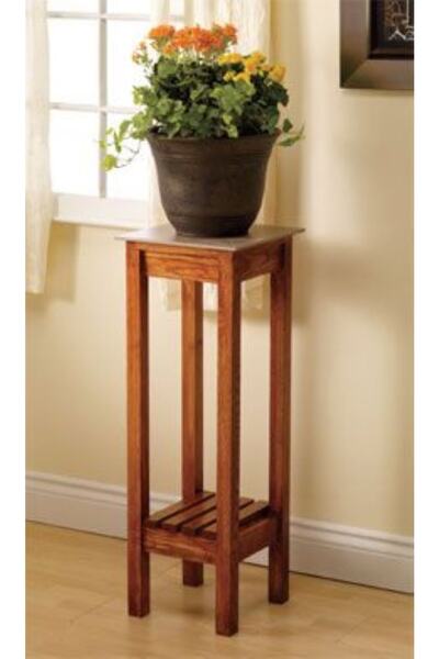 İ & S Shop Masif Ahşap Yan Sehpa Dekoratif