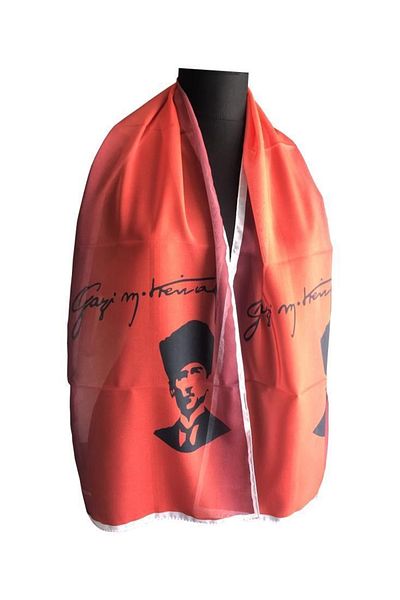 İpekpark Scarf Ataturk Patterned