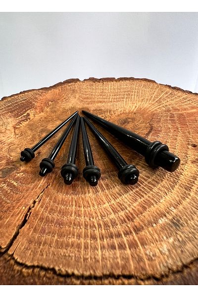 Karınca Piercing Black Smallest Tunnel Piercing Expansion Apparatus Taper Expander Stretching (KARINCA TATTOO)