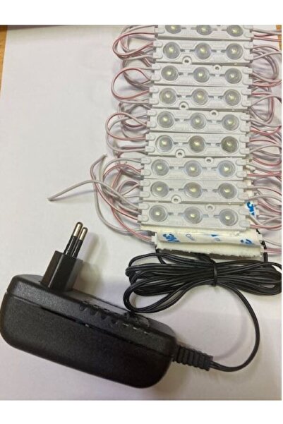 Genel Markalar 20 Adet Soft Mercekli Modül Led Beyaz+adaptor Tak Çalıştır