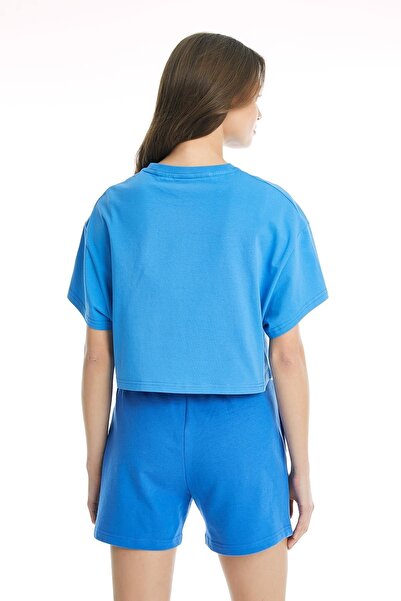 Ellesse Women's Blue Crop Top Ef014-Bl