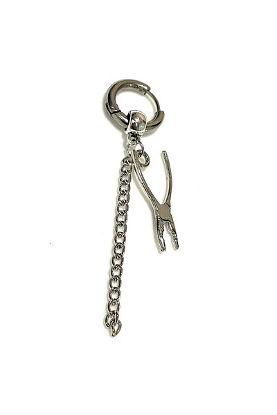 stainless steell Gothic Steel Chain Hoop Earrings