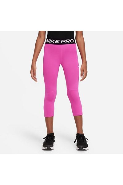 Nike Pink Pro Dri Fit 3/4 Length Girl's Capri Tights