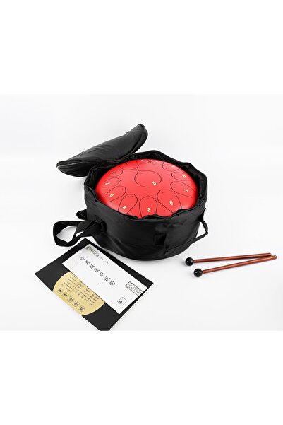 JWIN Jtn-1213 12 Inç 13 Ses Ton Çelik Handpan Tongue Dil Davulu (kırmızı)