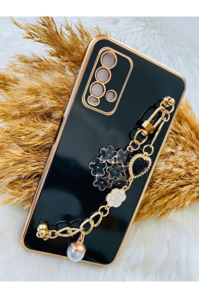 Aksesuarda Moda حافظة Redmi 9t وPoco M3 المتوافقة مع حجر الزهرة واللؤلؤ المقط...