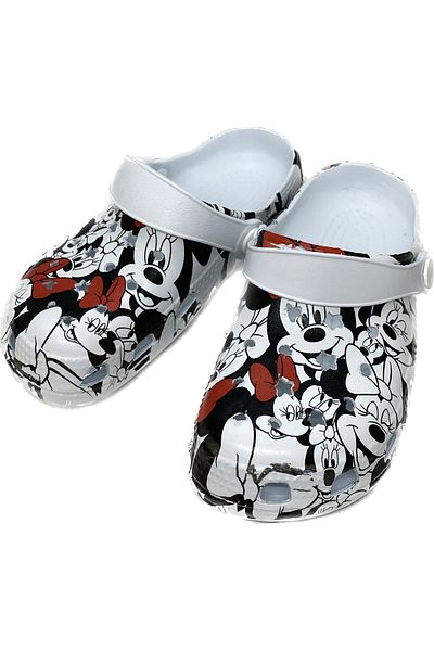 AkınalBellaa Sandale cu papuci albi cu imprimeu Mickey pentru fete Akınalbella