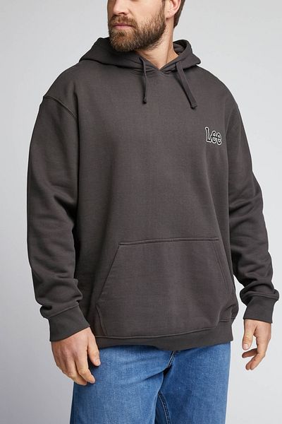 Lee Regular Fit Normaler Schnitt 100% Baumwolle Kapuzenkragen Schwarzes Sweatshirt