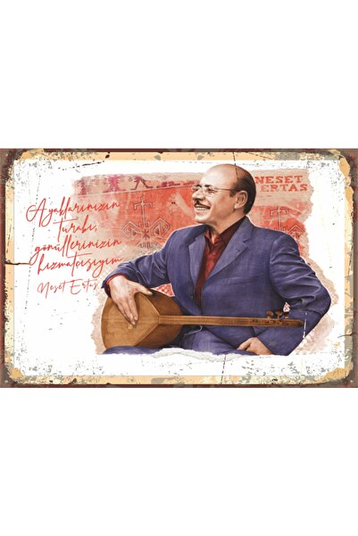 Hayat Poster Kırşehir Bozlak Neşet Ertaş Retro Ahşap Poster