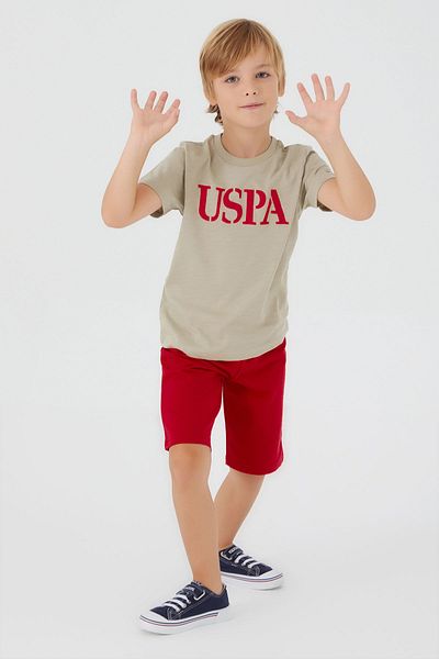 U.S. Polo Assn. Harmony Details Light Khaki Boy Bermuda Suit