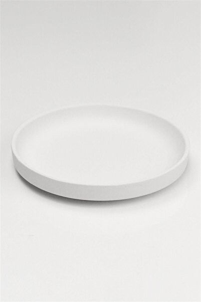 Ref-San Dik Kenarlı (step) Tabak 24 Cm | Seramik Bisküvi (ham Ürün)