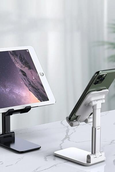 TechnoStation Yeni Nesil Profesyonel Tablet & Telefon Tutucu Stand Pratik Kaymaz Stand