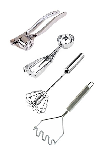 Sekiz8 كسارة ثوم من الفولاذ المقاوم للصدأ، مغرفة آيس كريم، خفاقة، هراسة البطاطس