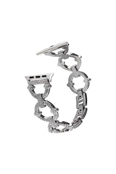 İncisoft Apple Watch 2/3/4/5/6/7/8/se/ultra 42mm 44mm 45mm 49mm Charm Taşlı K...