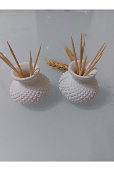 MERİLİÇE Dekoratif Tombik Vazo Kürdanlık - Tütsülük 2'li Set