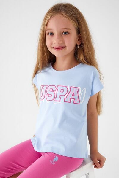 U.S. Polo Assn. Tiny Sea Blue Mavi Kız Çocuk Kapri Takım