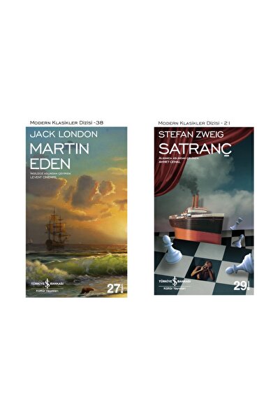 TÜRKİYE İŞ BANKASI KÜLTÜR YAYINLARI Martin Eden + Satranç- 2 Kitap Set - Iş Bankası Özel Set Martin Eden Kitabı