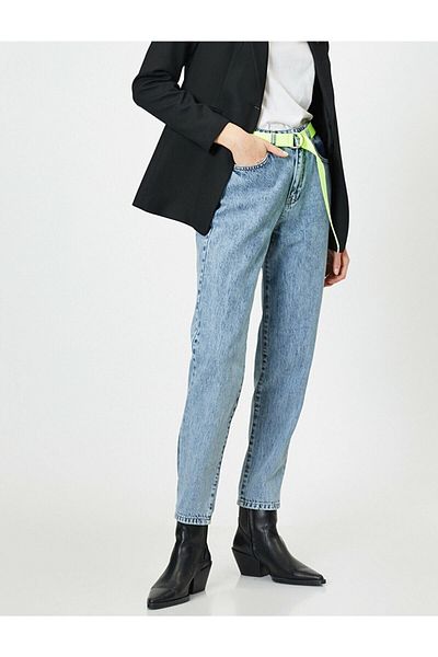 Trn JNS Adelina Fadeless Snow Mom Jeans Γυναικείο Boyfriend Ψηλόμεσο Power Lycra Παντελόνι