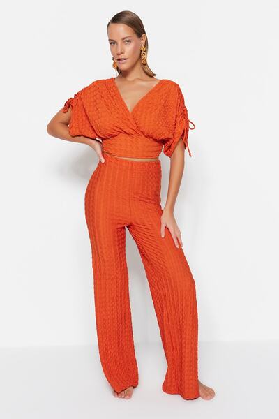Trendyol Collection Tile Knitted Trousers TBESS23PL00009