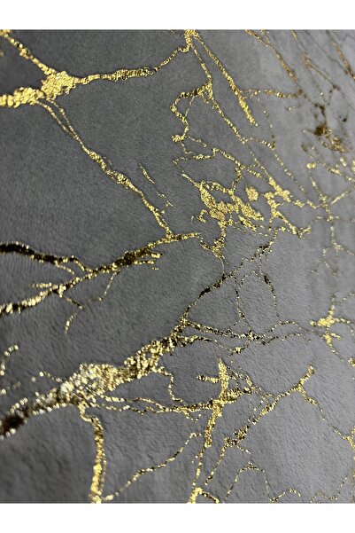 Almoss halı Gri Post Tüylü Gold Varaklı Halı
