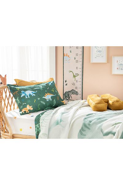 English Home Dinosaurs World Cotton Kids Blanket 150x200 Cm Green
