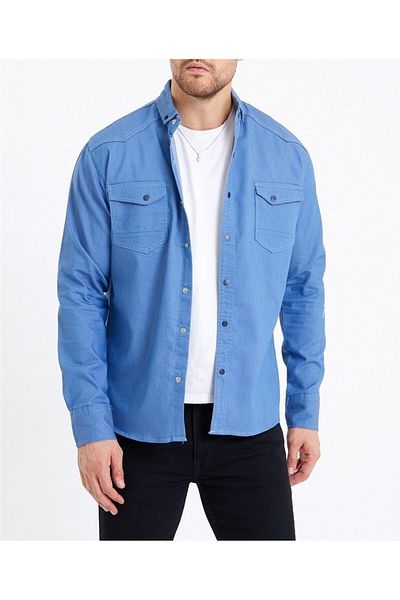 YNGMENCLASS Cămașă Lycra Slimfit Denim