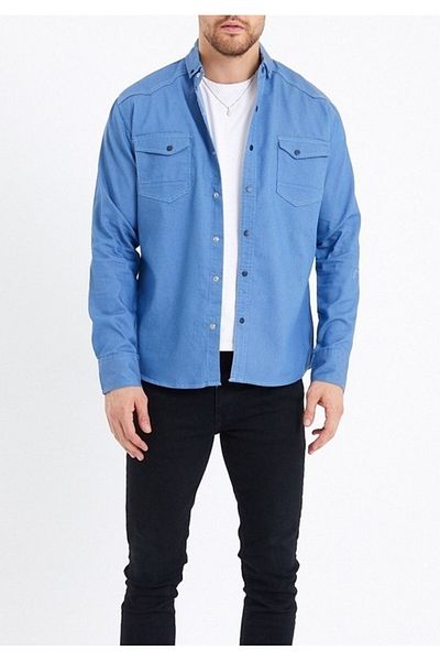 YNGMENCLASS Cămașă Lycra Slimfit Denim