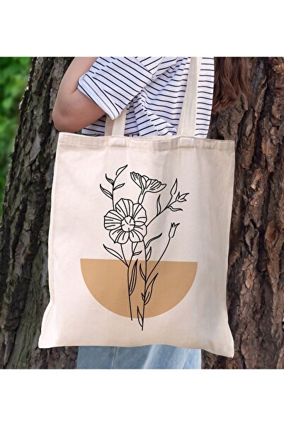 Bk Gift Modern Art Designed Canvas Tote Bag Printed Shoulder Bag Shopping Bag...