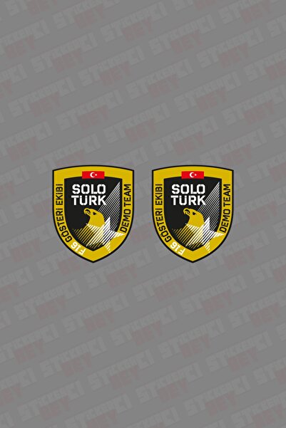 STİCKERCI BEY 2 Adet 7*8 Cm Solo Türk Sticker Folyo Baskı Kaplama Etiketi Mod...