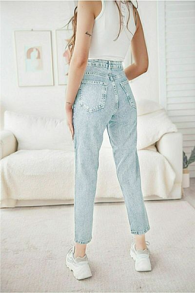 Trn JNS Dina Colorfast Snow Mom Jeans Γυναικεία Boyfriend Παντελόνι Lycra High Waist Power