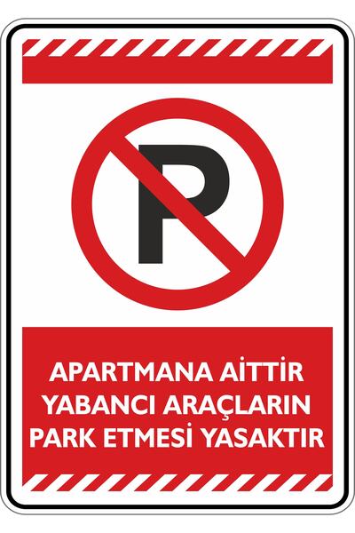 isgtabelam 50x70cm /fosforlu Kompozit/Apartman Çevresine Minibüs, Kamyonet Ve...