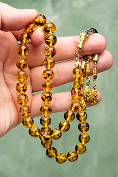 OTTOTESBİH Beyrut Damla Kehribar Tesbih Ahşap Kutuda