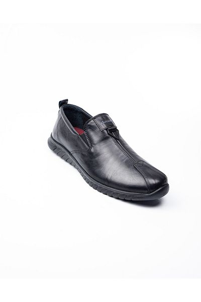MARCOMEN 15288 Espadrille Black Leather Men's Casual Shoes