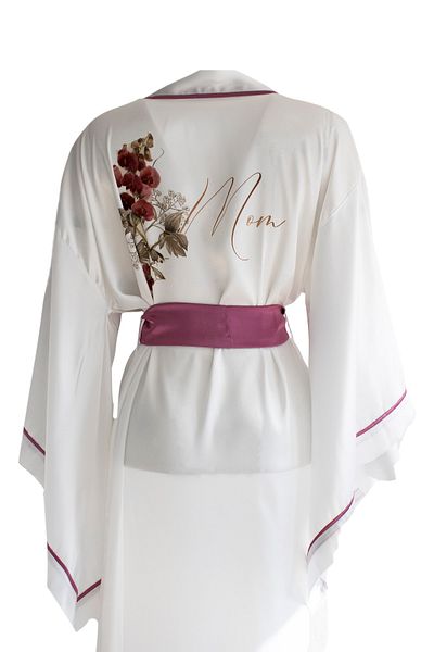 Mita Concept White Satin Mother Kimono