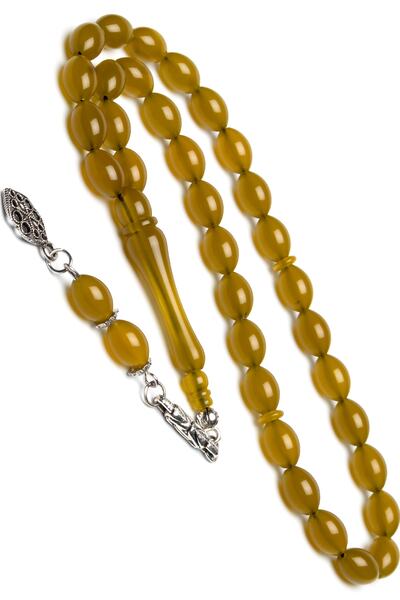 OTTOTESBİH Ανδρικό δώρο Alpaca Tassel Powder Amber Prayer Beads