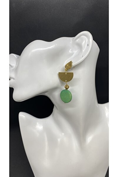 Porsuk Alternatif Handmade Ethnic Lacquer Finish Wood Bead Women Earrings