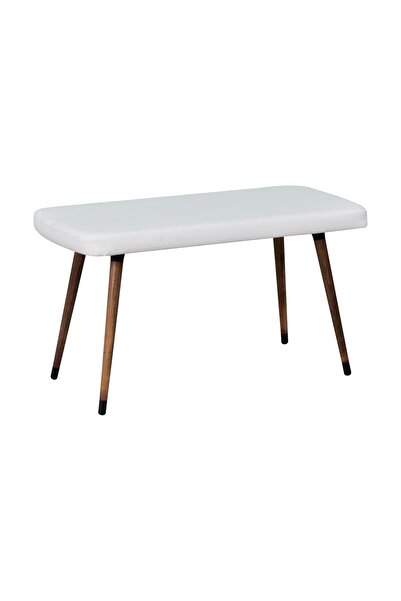 VİLİNZE Eames Ahşap Ayak Deri Mutfak Masası Bankı